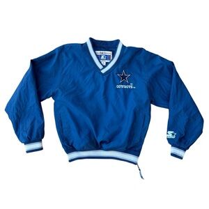 Vintage Starter Dallas Cowboys Deion Sanders NFL Pullover Size Medium